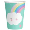 Image de Amscan tasses arc-en-ciel & nuage 250 ml papier vert 8 pièces