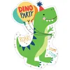 Image de Amscan invitations dino junior 10 cm carton vert 8 pièces