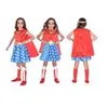 Image de déguisement wonder woman classique enfant - 4/6 ans - rouge - amscan 9906082