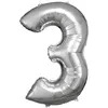 Image de ballon aluminium chiffre 3 88cm argent - amscan 9906288