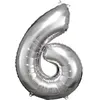 Image de ballon aluminium chiffre 6 88cm argent - amscan 9906291