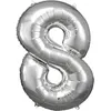 Image de ballon aluminium chiffre 8 83cm argent - amscan 9906293