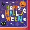 Image de 16 serviettes papier halloween amis monstre 33cm - amscan 9907444