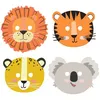 Image de 8 masques enfant carton safari nature sauvage - amscan 9909362