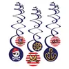 Image de 6 suspensions spirales pirates - 9909919 Amscan