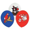 Image de 6 ballons latex pirates 27cm multicolore - 9909926 AMSCAN