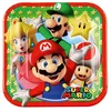 Image de Amscan planches de fête Super Mario 18 x 18 cm 8 pièces vert/rouge