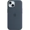 Image de Apple Etui en silicone avec MagSafe (Apple iPhone 15), Coque pour téléphone portable, Bleu