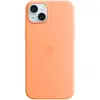Image de Apple Etui en silicone avec MagSafe (Apple iPhone 14 Plus, Apple iPhone 15 Plus), Coque pour téléphone portable, Orange