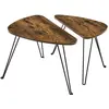Image de Vasagle, Table basse, Couchtische-Set Holz braun (52 x 52 x 47.50 cm)