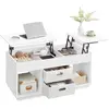 Image de Vasagle, Table basse, Table basse multifonctionnelle (100 x 50 x 48 cm)