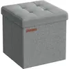 Image de Songmics, Banc, Petit tabouret de rangement pliable, 30 x 30 cm, gris clair (30 cm)