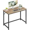 Image de Songmics, Bureau, Computertisch Bürotisch 100x50x76cm Kamelbraun Tintenschwarz (100 x 50 x 76 cm)