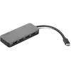 Image de Lenovo USB-C to 4 Port USB-A Hub (USB-C, 4 ports), Station d’accueil + hub USB, Gris