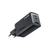 Image de Anker 735 - Adaptateur secteur - 65 watt - 5 A - Anker PowerIQ 4.0 - 3 connecteurs de sortie (2 x USB-C, USB type A) - noir