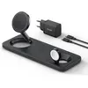 Image de Anker Stacja magnetyczna pozioma MagGo 15W 3-in-1 Czarna (15 W), Chargeur sans fil, Noir