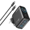 Image de Anker Zolo (100 W, 3 ports), Chargeur USB, Gris