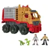 Image de Fisher-Price Imaginext - Jurassic World La Colo du Cretace, Camion de Capture et Yaz - Figurine Dinosaure - Des 3 ans