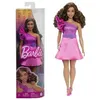 Image de Barbie-Barbie Fashionistas 225-Poupée ronde cheveux bruns et robe rose HRH22