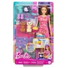 Image de Poupée - Mattel - Puppy Sleepover Doll - 1 poupée Barbie - 2 chiots - 10 accessoires