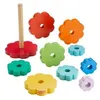 Image de Fisher-Price-Empileur d'Anneaux avec 10 pieces en bois HXT77