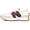 Image de Baskets New Balance 327 Blanc Rouge Foncé Femme Gris Clair WS327KA 37.5 white