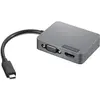 Image de Lenovo Travel Hub Gen 2 (USB-C, 4 ports), Station d’accueil + hub USB, Gris
