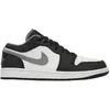Image de Baskets Unisexe Air Jordan 1 Low Noir Gris Moyen Blanc 553558-040 40 gray