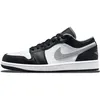 Image de Baskets Unisexe Air Jordan 1 Low Noir Gris Moyen Blanc 553558-040 43 gray