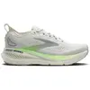 Image de Brooks Running, Hommes, Chaussures de course à pied, Brooks Glycerin GTS 23 - Grey/Green/Black (42.5), Argent, Gris