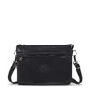 Image de Kipling Sac Bandoulière Riri L Zip Jet Black Glam Noir Standard Femme 70% Polyamide, 30% Polyurethane