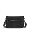 Image de Kipling Sac Bandoulière Riri Zip Jet Black Glam Noir Petit Femme 70% Polyamide, 30% Polyurethane