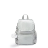Image de Kipling Sac À Dos City Zip Mini New Bright Metallic Argenté Petit Femme 100% Polyamide