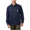 Image de Carhartt, Hommes, Chemise, Chemise Denim en polaire avec fermeture éclair devant, Bleu, (S)