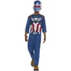Image de déguisement classique captain america enfant - 7/8 ans - bleu - générique r1001253t78