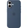 Image de Apple Étui en silicone avec MagSafe (Apple iPhone 16), Coque pour téléphone portable, Bleu
