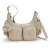 Image de Kipling Sac Bandoulière Rikka S Signature Beige Embossed Imprimé Petit Femme 60% Polyamide, 40% Recycled Polyamide