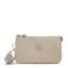 Image de Kipling Pochette Creativity L Signature Beige Embossed Imprimé Grand Femme 60% Polyamide, 40% Recycled Polyamide
