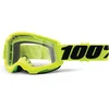 Image de 100% Strata 2 Clear Lunettes de motocross, noir-jaune pour Hommes