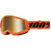 Image de 100%, Unisexe, Lunettes de sport, STRATA 2 Goggle Neon Orange - Mirror Gold Lens (Orange, Miroir Or), Orange