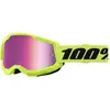 Image de 100%, Unisexe, Lunettes de sport, STRATA 2 Goggle Neon Yellow - Mirror Pink Lens (Jaune néon, Miroir Rose), Jaune