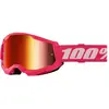 Image de 100%, Unisexe, Lunettes de sport, STRATA 2 Goggle Pink - Mirror Red Lens (Pink, Miroir Rouge), Pink