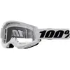 Image de 100%, Unisexe, Lunettes de sport, Lunettes de natation Strata 2 Youth Junior blanches 100 % - Verres transparents - Couleur : (Blanc, Noir, Clear), Blanc, Noir