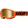 Image de 100%, Unisexe, Lunettes de sport, Strata 2 Junior Goggle Neon Orange - Mirror True Gold L (Orange fluo - Mirror True Gold L, Or), Or, Noir, Orange