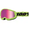 Image de 100%, Unisexe, Lunettes de sport, Strata 2 Junior Goggle Neon Yellow - Mirror Pink Lens (Fluo Jaune, Noir, Pink), Noir, Pink, Jaune