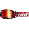 Image de 100%, Unisexe, Lunettes de sport, ARMEGA Goggle Red - Mirror Red Lens (Noir, Rouge), Rouge