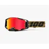 Image de 100%, Unisexe, Lunettes de sport, ARMEGA HIPER Goggle Glory - Mirror Red Lens (Noir, Or, Red, Rouge), Or, Rouge, Noir