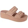 Image de Crocs, Femmes, Sandales, W's Brooklyn Buckle Low Wedge, Marron, Beige, (39)