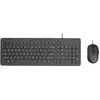 Image de HP 150 Combinaison Souris Et Clavier Filaire (FR, Filaire), Clavier, Noir