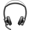 Image de Micro-casque avec et sans fil Poly Voyager Focus 2 UC Bluetooth Noir + câble USB-A vers USB-C + base de chargement